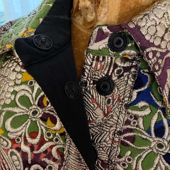 Burberry Floral Print Metallic Dress - Picture 4 of 8